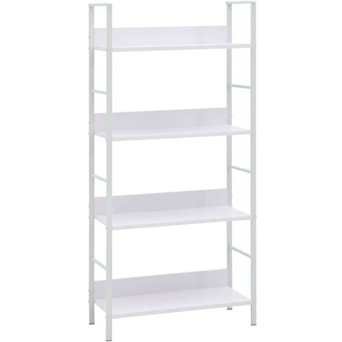 vidaXL Knjižna polica 4-nadstropna bela 60x27,6x124,5 cm iverna pl. Cene