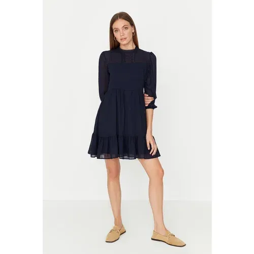 Trendyol Navy Blue Lace Dress