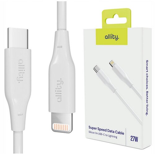 ALLITY kabel AUC-02 USB-C - Lightning 1,0 m 27W BIJELI Slike