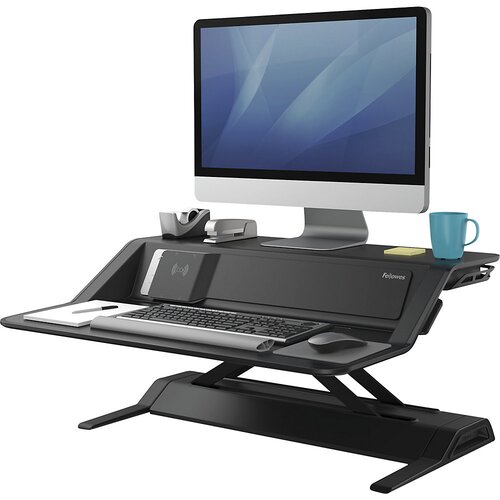 Fellowes delovna postaja za sedeče in stoječe delo Lotus™ dx, vxšxg 140 x 832 x 616 mm, črne barve Cene