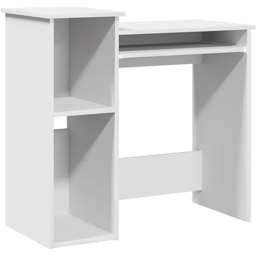 Maison Chic Pisalna miza - pisarniška miza - Računalniška miza s policami bela 84x40x78 cm iz umetnega lesa, (21785205) Cene