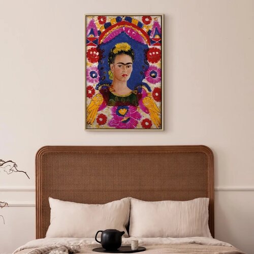  Slika - Frida Kahlo &amp;ndash; The Frame (Self-Portrait) 80x120 U prirodnom drvenom okviru Slike