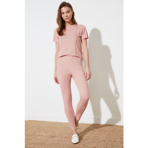 Trendyol Pletene hulahopke Rose Dry Wick smeđe | krema Cene