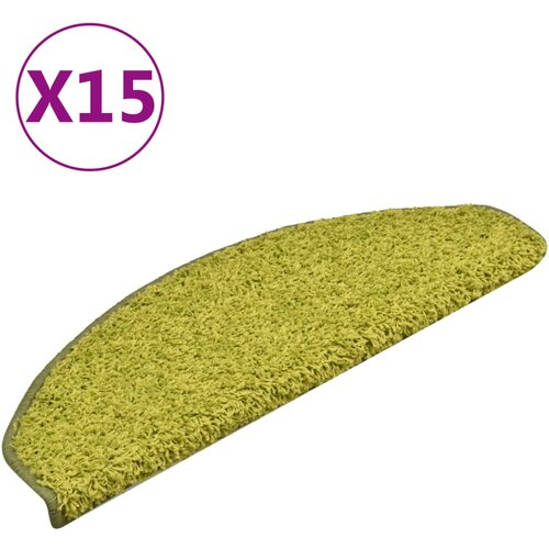 Maison Chic Preproga, Ruge za stopnice 15 kosov zelene 65x21x4 cm, (22120499) Cene