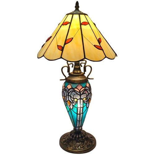  Brilagi - Tiffany vitražna stona lampa FOLIA 1xE27/60W/230V + 1xE14/40W Cene