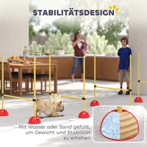  4-dijelni set za agility pse s 4 prepone i torbom za no&amp;scaron;enje za trening preskakanja žuti Slike
