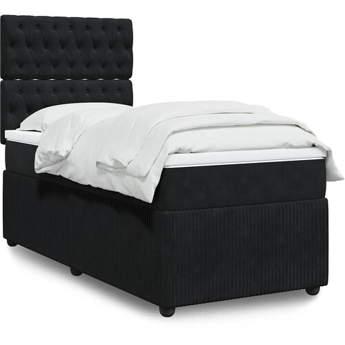 Box spring krevet s madracem crni 100x200 cm bar&scaron;unasti Cijene