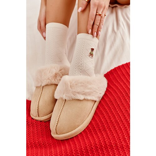 Boto Women's Slippers with Faux Fur Light Beige Pinky Cijene