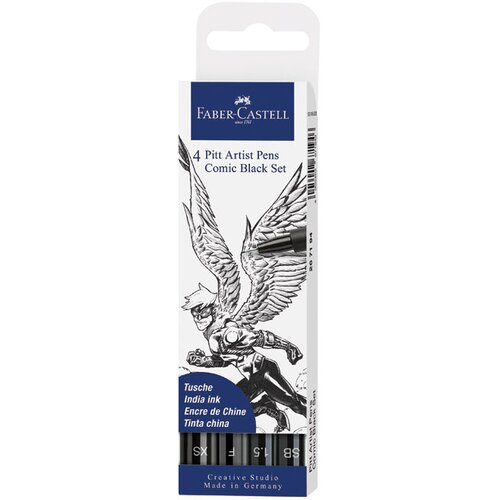  Pitt artist Comic Black pk4 Faber-Castell 267194 crni blister Cene