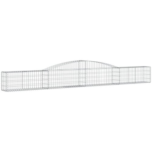  Lučne gabionske ko&amp;scaron;are 15kom 400x30x40/60 cm pocinčano željezo Slike