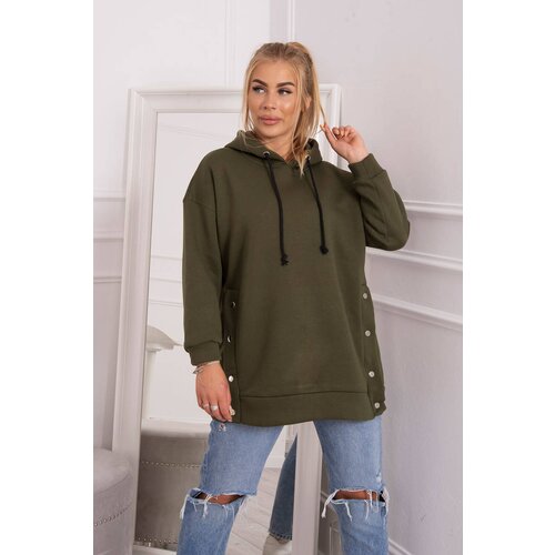 Kesi Insulated sweatshirt with khaki press studs Slike