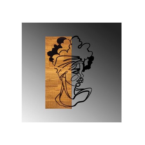 Wallity Zidna dekoracija Afrička žena 3, 33x3x50 cm, Smeđa boja Slike
