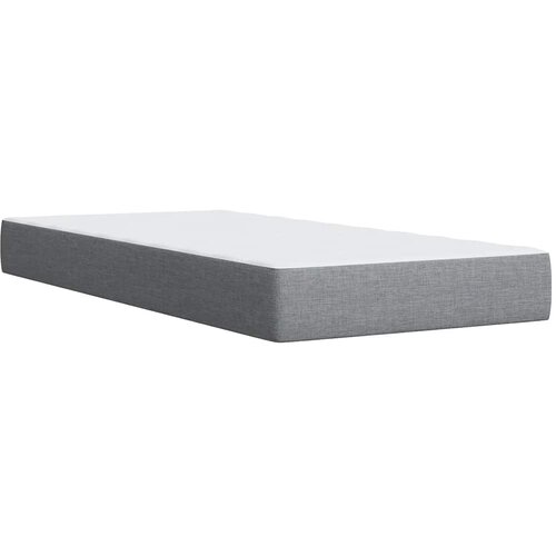  Krevet s oprugama i madracem svjetlosivi 100x200 cm od tkanine Slike