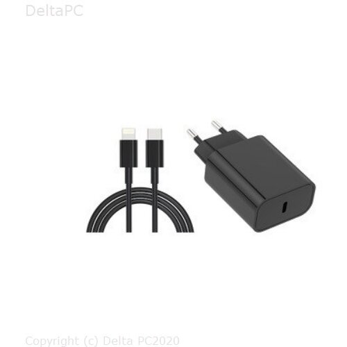 Univerzalni punjac za smartphone s lightning kablom 1m Gigatech XW108, 20W, crni Cijene
