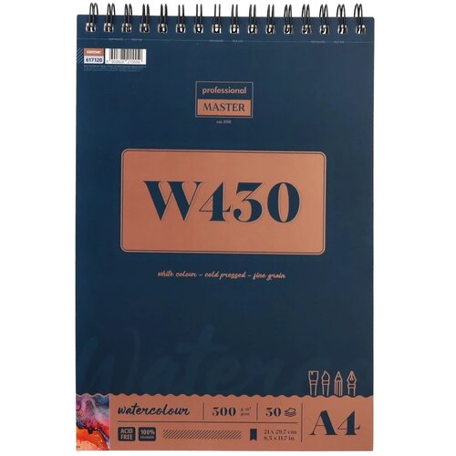 Professional Master W, watercolor, akvarel blok sa spiralom - odaberite veličinu W430 - 300g - 30 lista A4 Cene