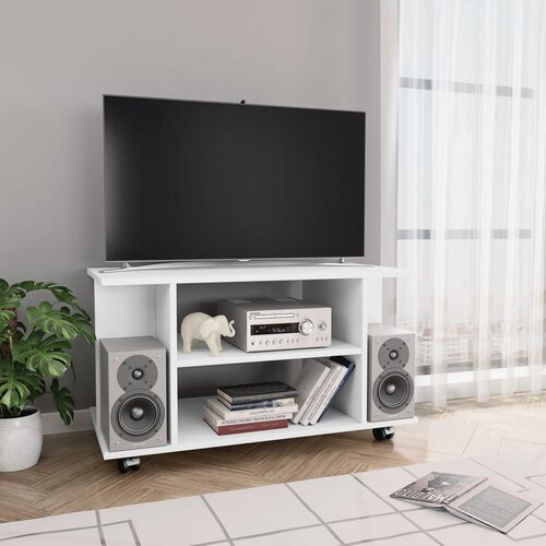 vidaXL TV ormarić s kotačima bijeli 80 x 40 x 40 cm od iverice Cijene