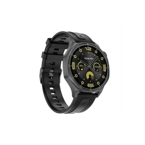 Ms Mobile DT5 Smart Watch crni (crna silikonska i braon kožna narukvica) Slike