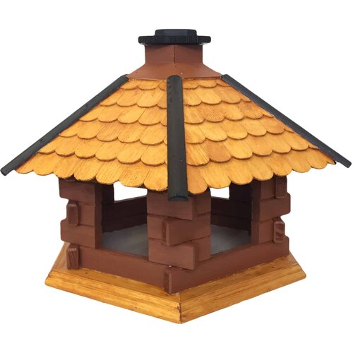 Drvena hranilica za ptice, sa posudom za hranu 40 x 45 x 35 cm Slike