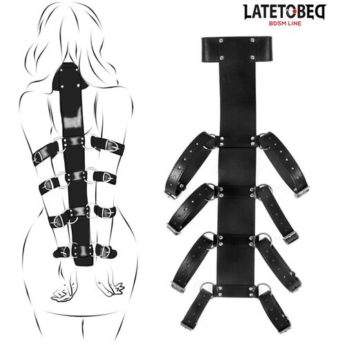 LATETOBED BDSM Line Behind Back Adjustable Harness Black Slike