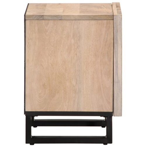  Noćni ormarići 2 kom 40x34x46 cm masivno izbijeljeno drvo manga Slike