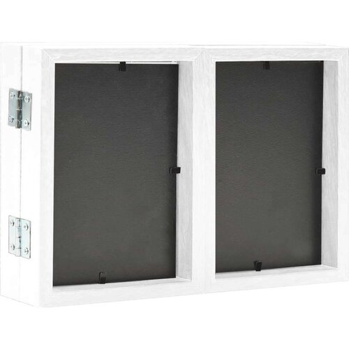 VidaXL Trodijelni okvir za fotografije bijeli 28x18 cm + 2x (13x18 cm) Slike
