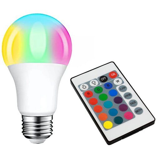  Rgb led žarulja 9W E27 + daljinski upravljač Slike