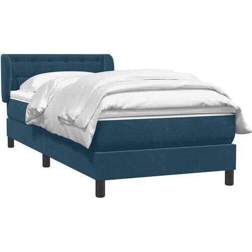 Box spring krevet s madracem tamnoplavi 80x220 cm bar&amp;scaron;unasti Slike
