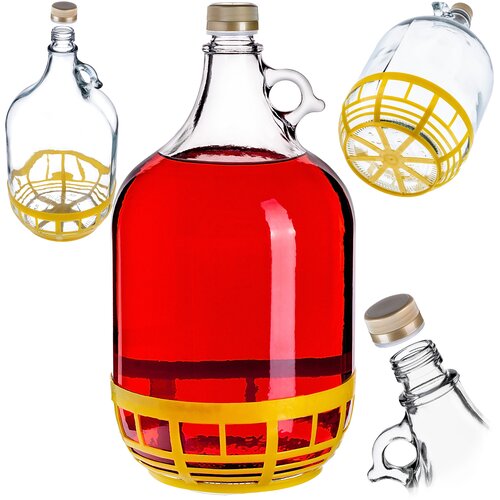 KADAX steklenica za vino 5L balon dama v košari kozarec za vino + pokrovček, (5000355262) Cene