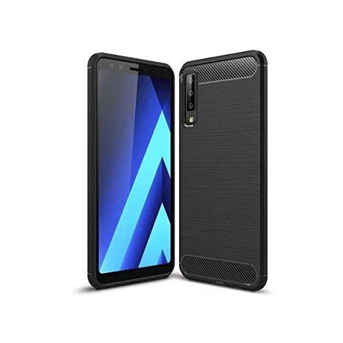  Silikonski ovitek za Samsung Galaxy A7 2018 A750 - mat carbon črn
