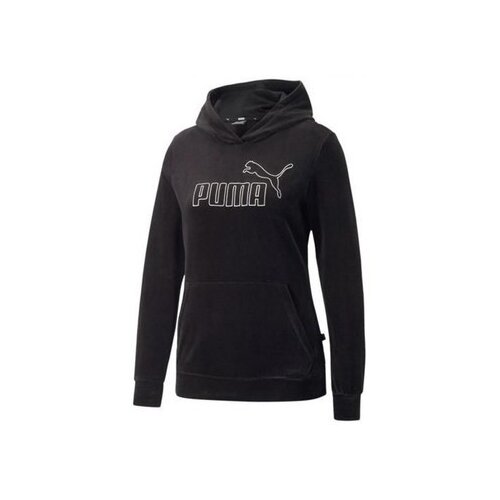 Puma Ess Velour Hoodie Crna Slike