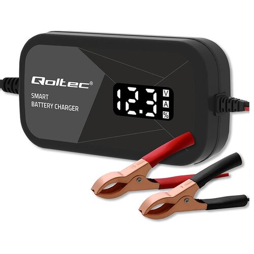 Akyga CARREGADOR INTELIGENTE QOLTEC PARA BATERIAS DE GEL AGM 12V 2A COM VISOR LCD, (5000261484) Slike