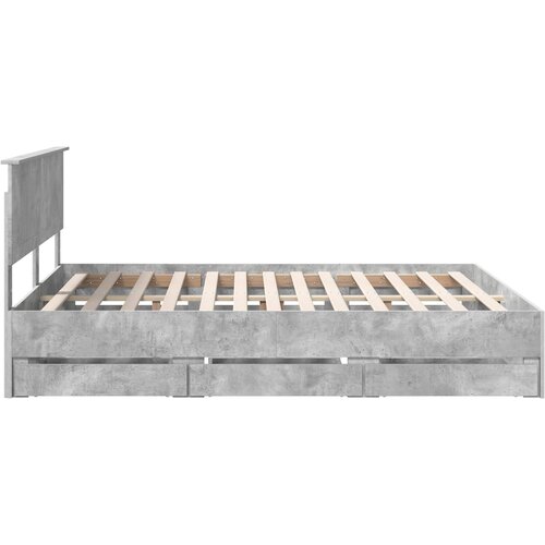  Krevetna konstrukcija s ladicama Betonski sivi 160 x 200 cm Siva 210 x 163 x 90 cm Slike
