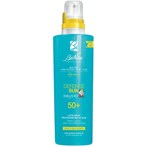 BioNike sprej za zaščito pred soncem Defence Sun Baby&Kid 50+ sprej Lotion SFP 31 Cene
