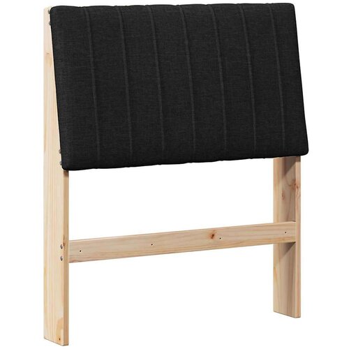 VidaXL tapecirani uzglavlje crna 75 cm čvrsto borovo drvo Slike
