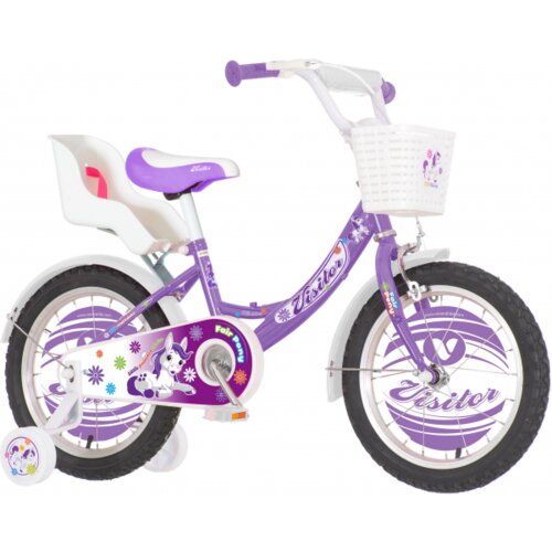 Venera Bike pony 16&amp;rdquo; dečiji bicikl ljubičasto bela boja Slike