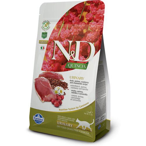 Farmina n&d quinoa hrana za mačke - urinary duck cranberry&chamomille 5kg Slike