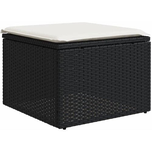  8-dijelni set vrtnih sofa od poliratana s jastucima crni Crna 100 x 55 x 73 cm Slike