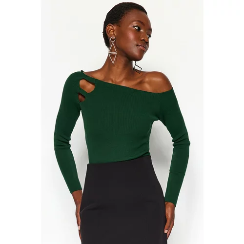 Trendyol Sweater - Green - Fitted