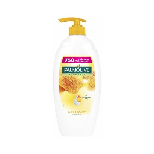 Palmolive Naturals Milk & Honey kremasti gel za tu&scaron;iranje i kupku s mlijekom i medom s pumpicom 750 ml Cijene