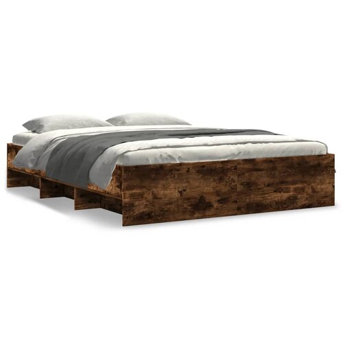 VidaXL Okvir za krevet boja hrasta 150 x 200 cm konstruirano drvo Slike