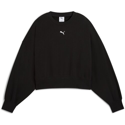 Puma Ženski duks Wardrobe ESS Over-Sized Crew TR, Crni Slike