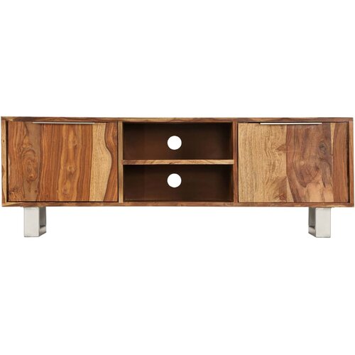 Maison Chic TV omarica - TV stojalo - Televizijska omarica iz trdnega palisandra z medenim finišem 118x30x40 cm, (21701283) Cene