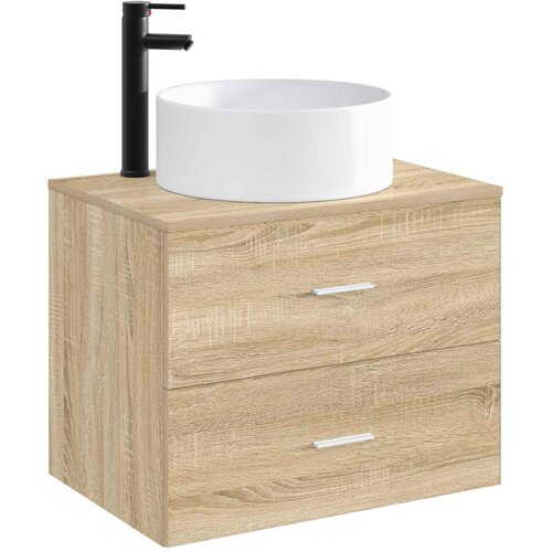 Umivaonik za kupaonicu Mat Crna 40,5 x 40,5 x 15,5 cm Metal Slike