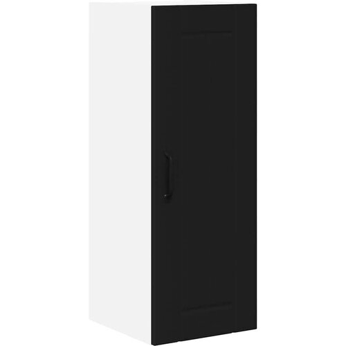 VidaXL zidni kuhinjski ormarić s policom 2 pcs crna 30 x 31 x 80 cm Slike