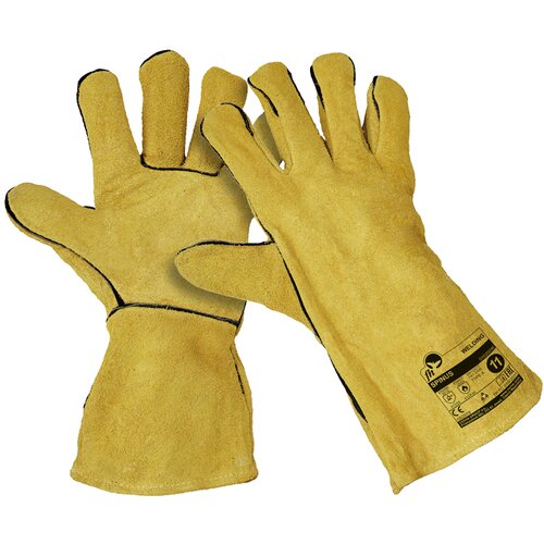 Spinus zaštitne rukavice bl, koža, žute boje 11 Slike