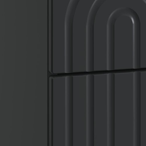  Noćni ormar s ladicama Crna 43 x 34,5 x 48 cm Konstruirano drvo Slike