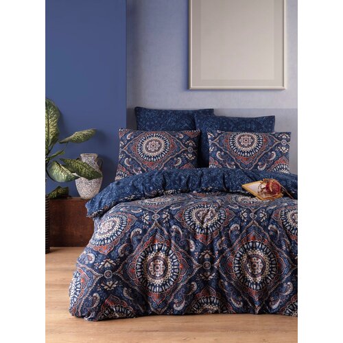 Varak - dark blue dark blue double quilt cover set Slike