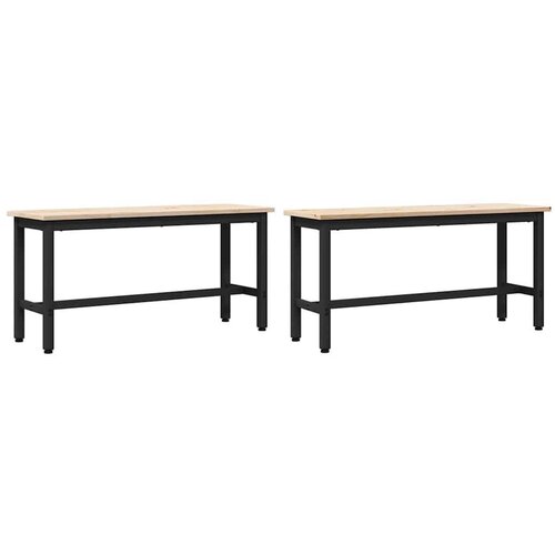  Klupice za blagovanje 2 pcs Prirodna 100 x 32 5 x 49 cm Slike