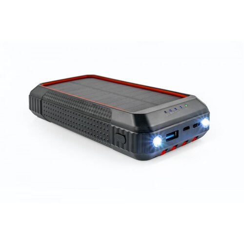 OXE Solarni Powerbank, kapacitet 33800 mAh, crveni Slike