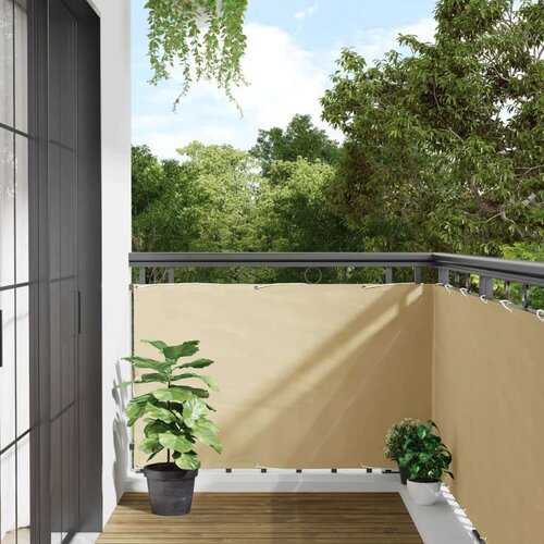 Balkonski zaslon za privatnost krem 600 x 90 cm PVC Cijene